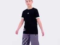 Black Printed Standard Fit O Collar Boys T-Shirt - 11097