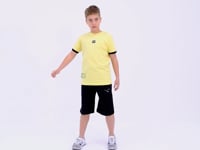Yellow Printed Standard Fit O Collar Boys T-Shirt - 11097