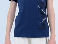 Forest Green Print Detailed O Collar Standard Fit Boys T-Shirt - 11104