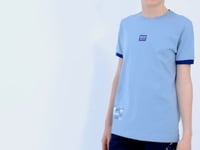 Light Blue Printed Standard Fit O Collar Boys T-Shirt - 11097