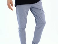 Grey Melange Hidden Pocket Detailed Standard Fit Men's Jogger Tracksuit Bottom - 84958