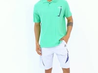 Pocket Detailed Printed Standard Fit Polo Collar Men's T-Shirt - 88241