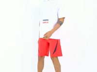 Fiesta Print Detail Logo Embroidered Standard Fit Men's Shorts - 81252