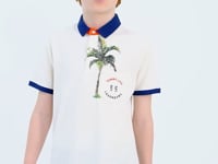 Printed Pocket Detailed Standard Mold Polo Collar Boys T-Shirt - 11144