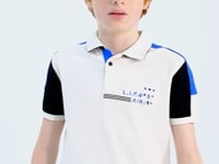 Beige Color Block Shoulder Trim Detailed Standard Fit Boys T-Shirt - 11155