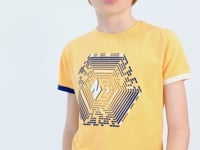 Melon Sleeve Cuff Colorful Detailed Printed Standard Cut Boys T-Shirt - 11156