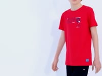 Red Print Detailed O Collar Standard Fit Boys T-Shirt - 11145