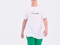 White Print Detailed O Collar Standard Fit Men's Kids T-Shirt - 11117
