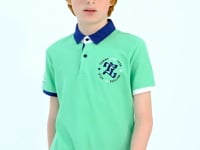 Standard Pattern Polo Collar Boys T-Shirt - 11086