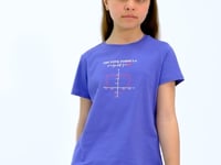 Light Purple O Collar Print Detailed Relax Fit Girls' T-Shirt - 75129