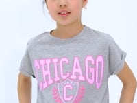 Grey Melange O Neck Drop Shoulder Relaxed Fit Short Sleeve Girls T-Shirt - 75128