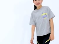 Grey Melange Print Round Neck Oversize Short Sleeve Girls' T-Shirt - 75127