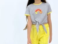 Lemon Side Striped Hidden Zipper Pocket Detailed Jogger Girls' Tracksuit Bottom - 75122
