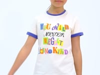 Beige Color Detailed O Collar Comfort Fit Girls T-Shirt - 75109