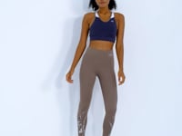Anthracite Color Block Back Print Detailed Slim Fit Women's Bustier - 97253