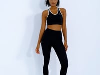 Black Color Block Back Print Detailed Slim Fit Women's Bustier - 97253