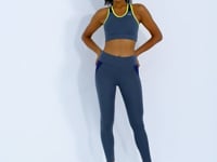 Forest Green Color Block Back Print Detailed Slim Fit Women's Bustier - 97253