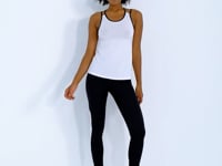 White Double Strap Back Detailed Standard Cut Women's Sports Singlet - 97258