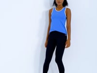 Saks Logo Printed Binding Strip Standard Cut Women's Sports Singlet - 97255