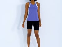 Plato Back Color Detailed Logo Printed Standard Cut Women's Sports Singlet - 97257