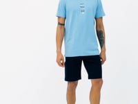 Tylor Light Blue Print Men's T-Shirt - 88227
