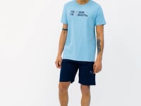 Peter Light Blue O Collar Men's T-Shirt - 88204