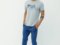 Oscar Grey Melange Standard Fit Men's T-Shirt - 88226