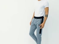 Paul Grey Melange Jogger Men's Tracksuit Bottom - 84915