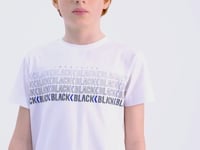 White Print Letter O Collar Standard Fit Boys T-Shirt - 11149