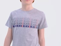 Grey Melange Print O Neck Standard Fit Boys T-Shirt - 11149