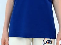 Indigo Color Blocked Shoulder Trim Detailed Standard Pattern Boys' T-Shirt - 11155