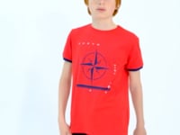Fiesta Compass Printed Standard Cut O Neck Boys T-Shirt - 11106
