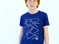 Indigo Minimal Print Standard Fit O Collar Boys T-Shirt - 11132