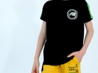 Mustard Embroidered Pattern Laced Standard Fit Boys Shorts - 11124