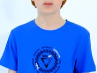 Embroidered Detailed O Collar Standard Cut Boys' T-Shirt - 11115