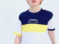 White Color Transition Embroidered Oversize Boys T-Shirt - 11159