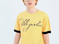 Melon Inner Front Embroidered O Collar Oversize Boys T-Shirt - 11147