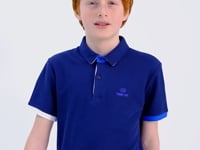 Indigo Logo Embroidered Standard Fit Polo Collar Boys T-Shirt - 11083