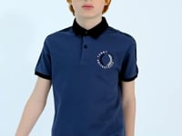 Forest Green Print Detailed Polo Collar Standard Fit Boys' T-Shirt - 11166