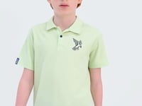 Light Green Minimal Embroidery Detailed Standard Fit Polo Collar Boys' T-Shirt - 11084