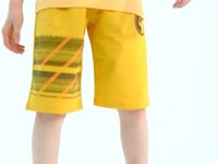 Melon Inner Writing Embroidery Detailed Standard Template Polo Collar Boys T-Shirt - 11085