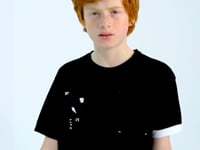 Black O Collar Oversize Pocket Detailed Boys T-Shirt - 11152