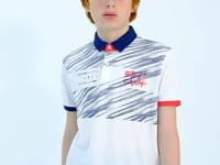 White Print Detailed Polo Collar Standard Fit Boys T-Shirt - 11161