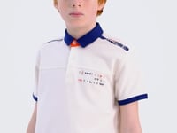 Ecru Print Detailed Standard Mold Polo Collar Boys T-Shirt - 11140