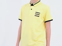 Blue Collar Color Block Print Detailed Standard Cut Boys' T-Shirt - 11111