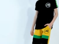 Mustard Colored Printed Laced Embroidery Detailed Standard Pattern Boys Shorts - 11129