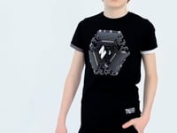 Black Color Printed Laced Embroidery Detailed Standard Pattern Boys Shorts - 11129