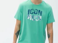 Olive Green Printed O Collar Standard Fit Men's T-Shirt - 88174
