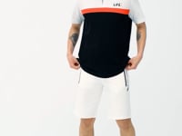 Black Color Gradient Polo Collar Standard Fit Men's T-shirt - 88238