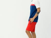 Indigo Color Gradient Polo Collar Standard Fit Men's T-shirt - 88238